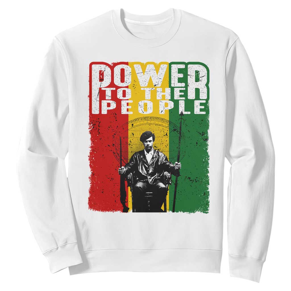 Black Panther Party Huey P. Newton Sweatshirt Power To The People TS09