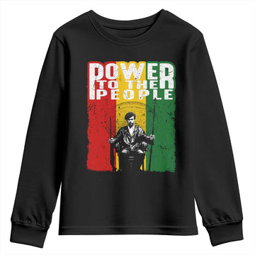 Black Panther Party Huey P. Newton Youth Sweatshirt Power To The People TS09
