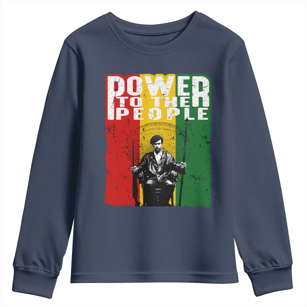 Black Panther Party Huey P. Newton Youth Sweatshirt Power To The People TS09
