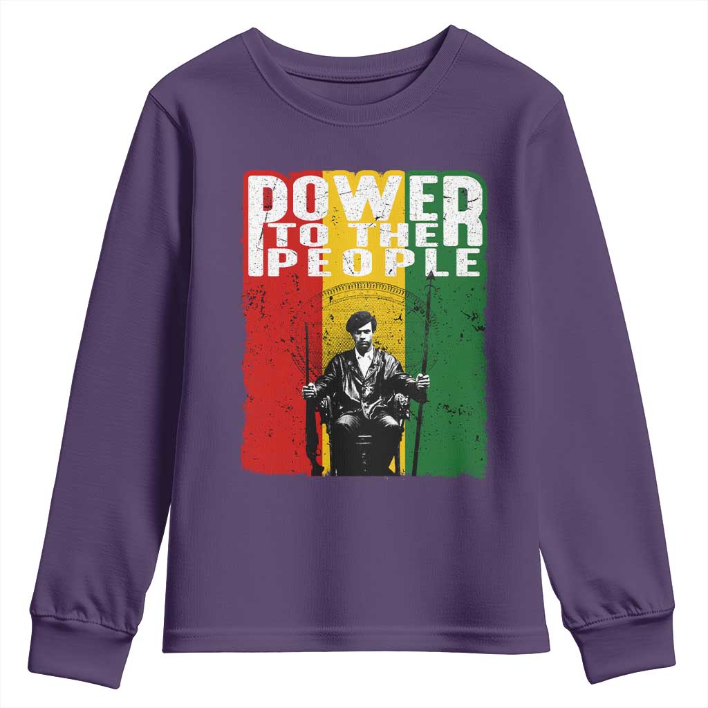 Black Panther Party Huey P. Newton Youth Sweatshirt Power To The People TS09