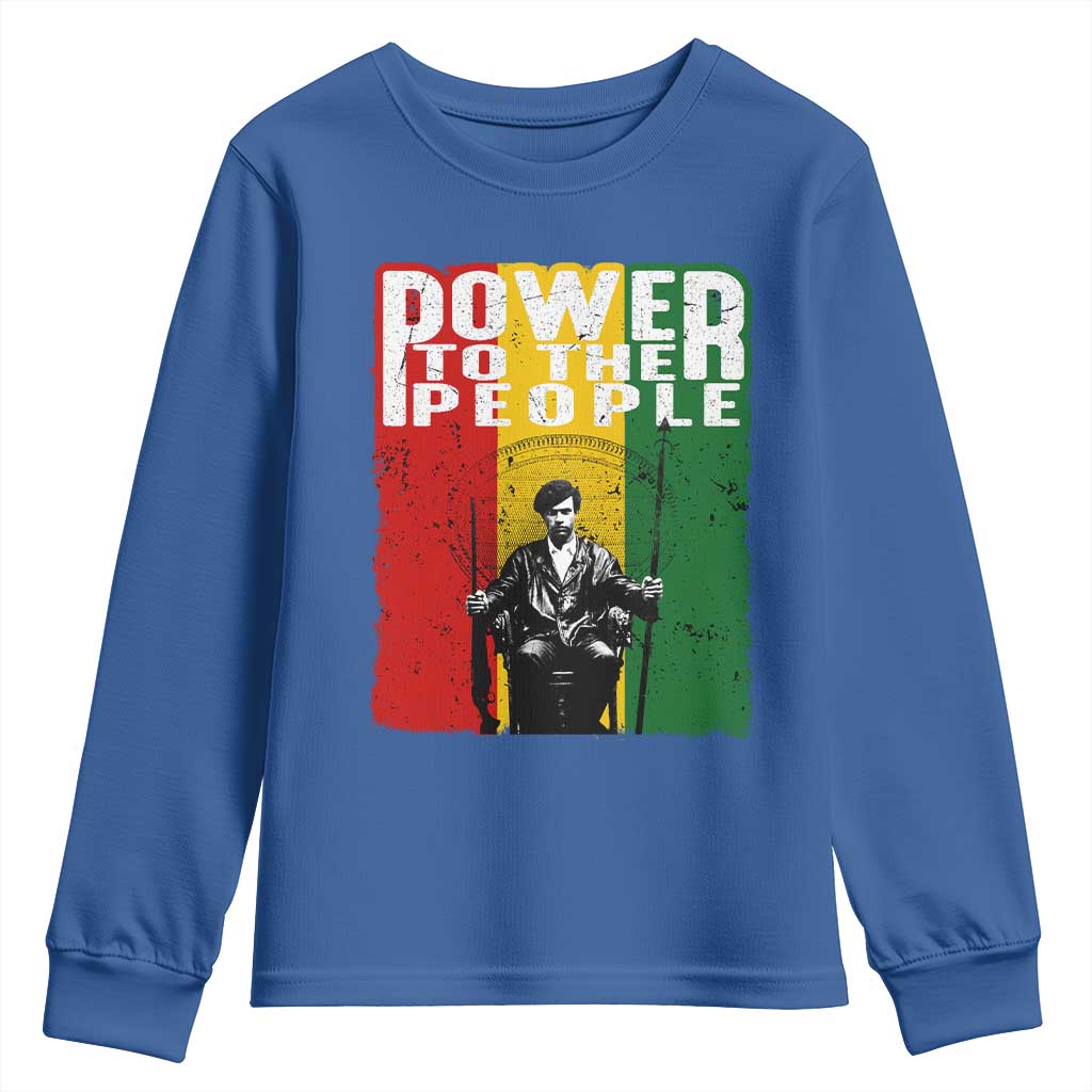 Black Panther Party Huey P. Newton Youth Sweatshirt Power To The People TS09