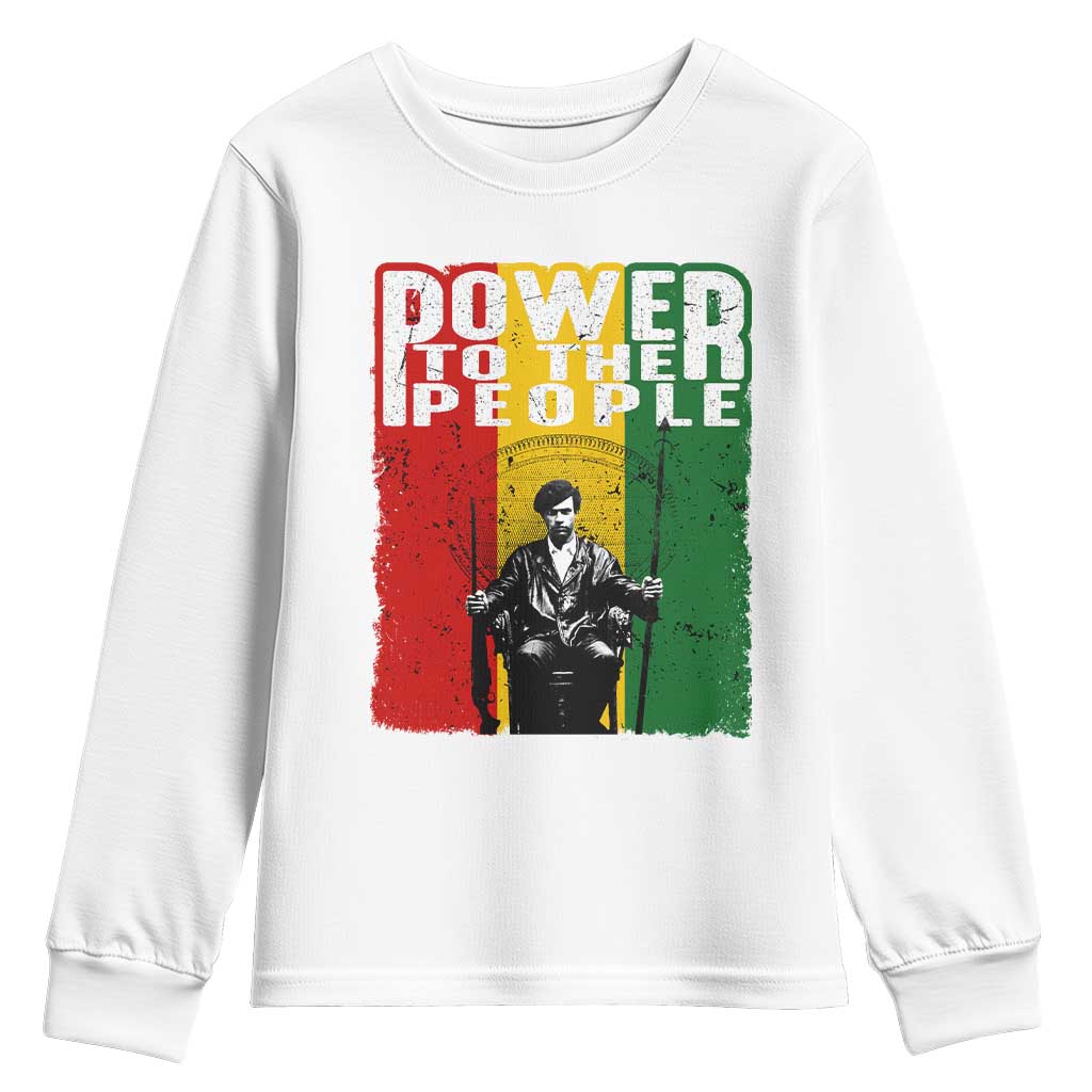 Black Panther Party Huey P. Newton Youth Sweatshirt Power To The People TS09