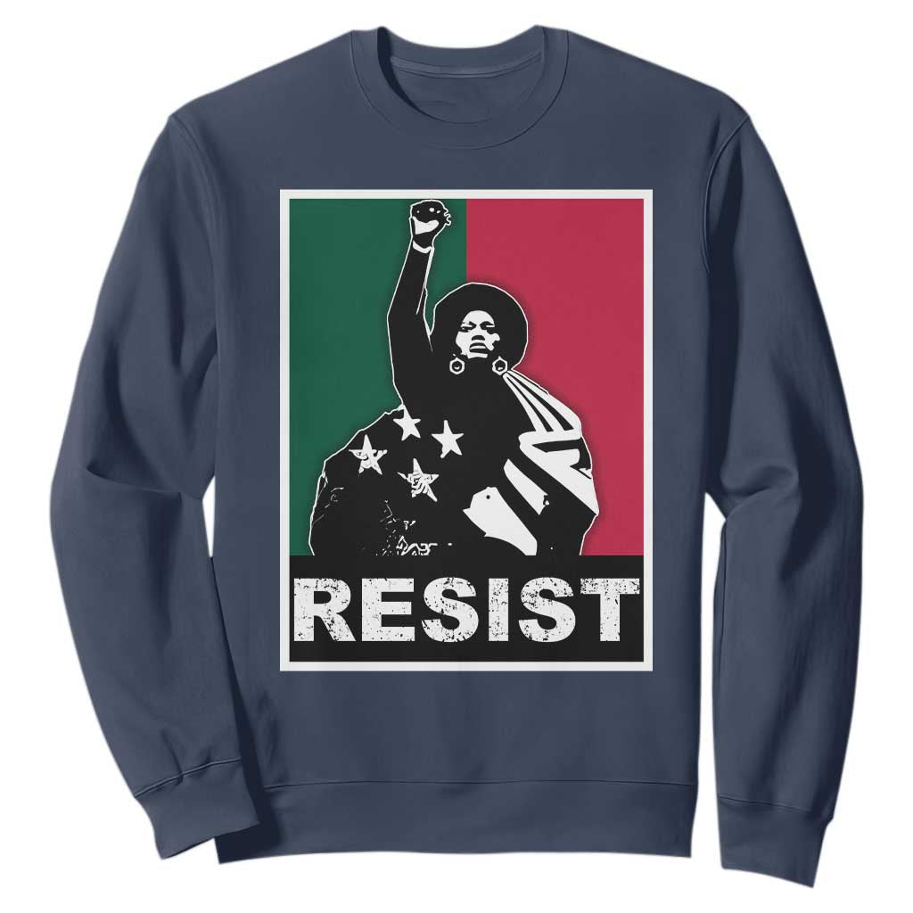 Resist Angela Davis Sweatshirt Black Panther Party History Civil Rights TS09
