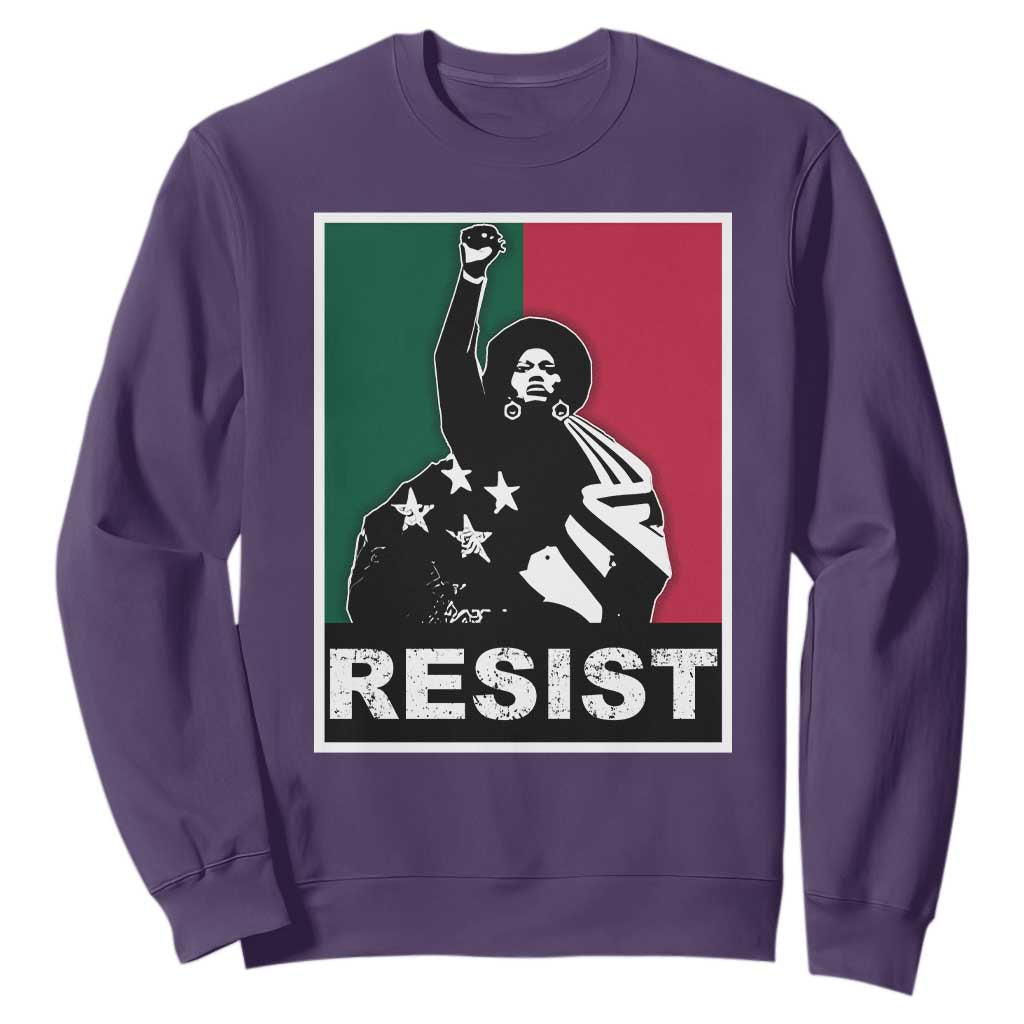 Resist Angela Davis Sweatshirt Black Panther Party History Civil Rights TS09