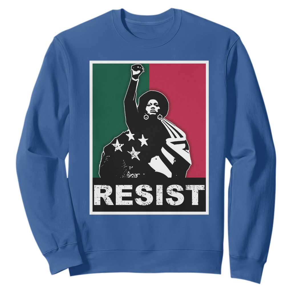 Resist Angela Davis Sweatshirt Black Panther Party History Civil Rights TS09