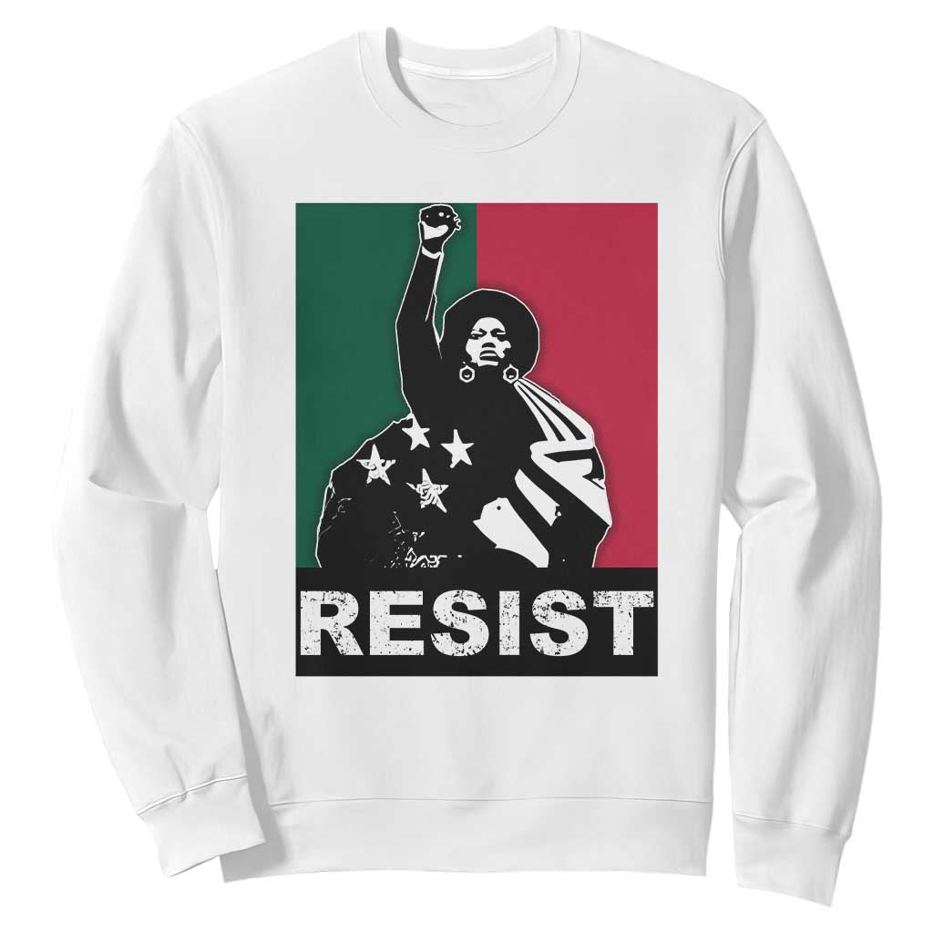 Resist Angela Davis Sweatshirt Black Panther Party History Civil Rights TS09