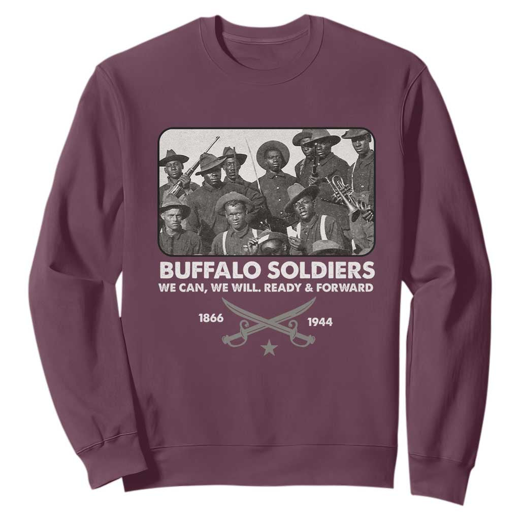 Buffalo Soldiers Sweatshirt We Can We Will Ready Forward Black History TS09