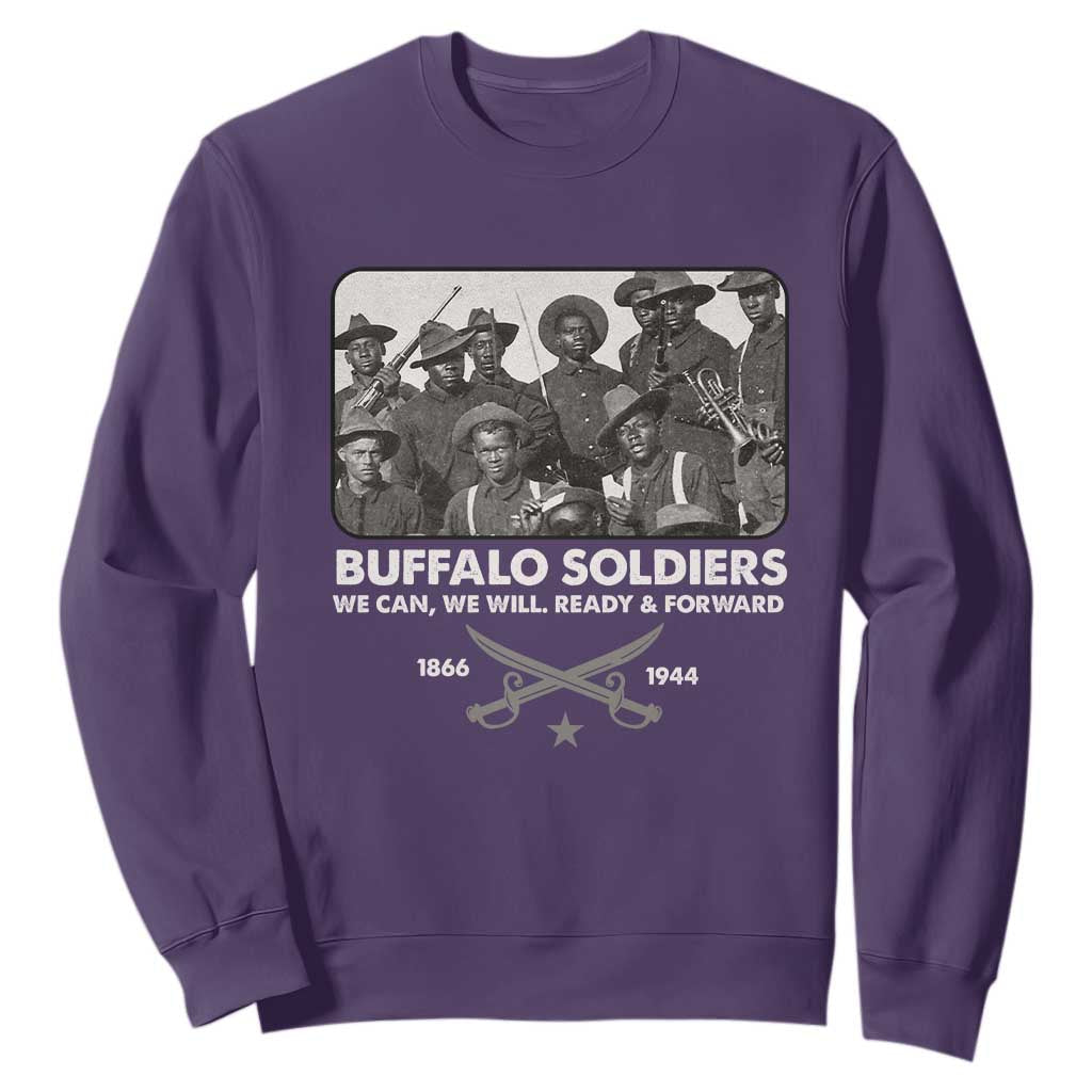 Buffalo Soldiers Sweatshirt We Can We Will Ready Forward Black History TS09