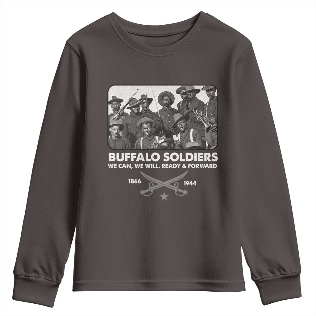Buffalo Soldiers Youth Sweatshirt We Can We Will Ready Forward Black History TS09