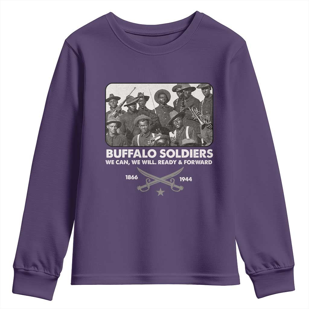 Buffalo Soldiers Youth Sweatshirt We Can We Will Ready Forward Black History TS09