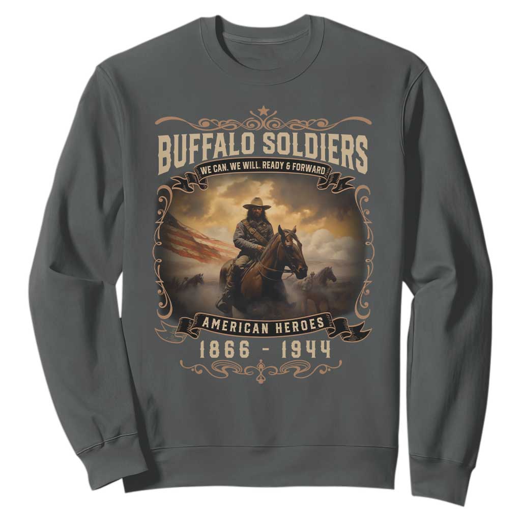 Buffalo Soldiers Sweatshirt American Heros Cavalry Black History TS09