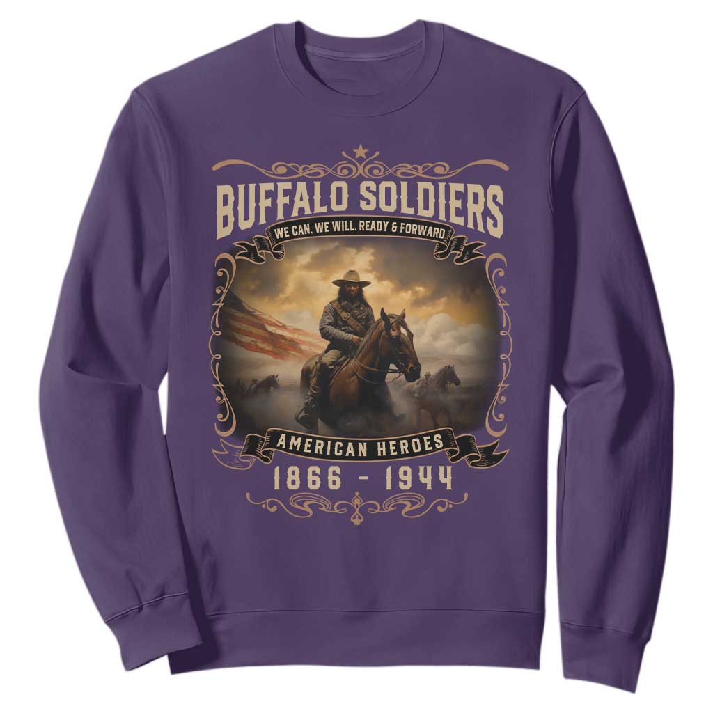 Buffalo Soldiers Sweatshirt American Heros Cavalry Black History TS09