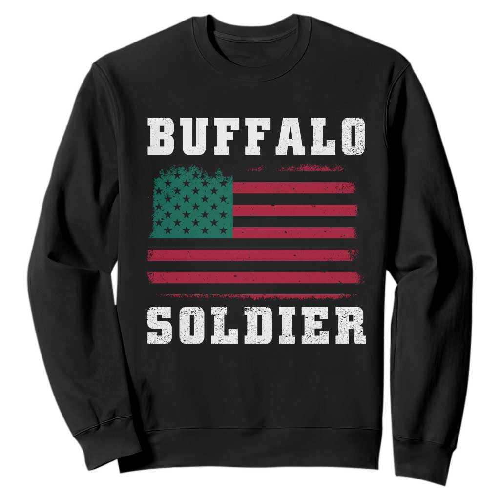Buffalo Soldiers Sweatshirt African American Cavalry Black History TS09