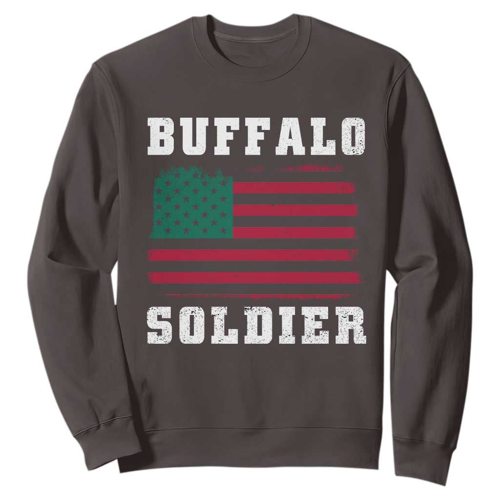 Buffalo Soldiers Sweatshirt African American Cavalry Black History TS09