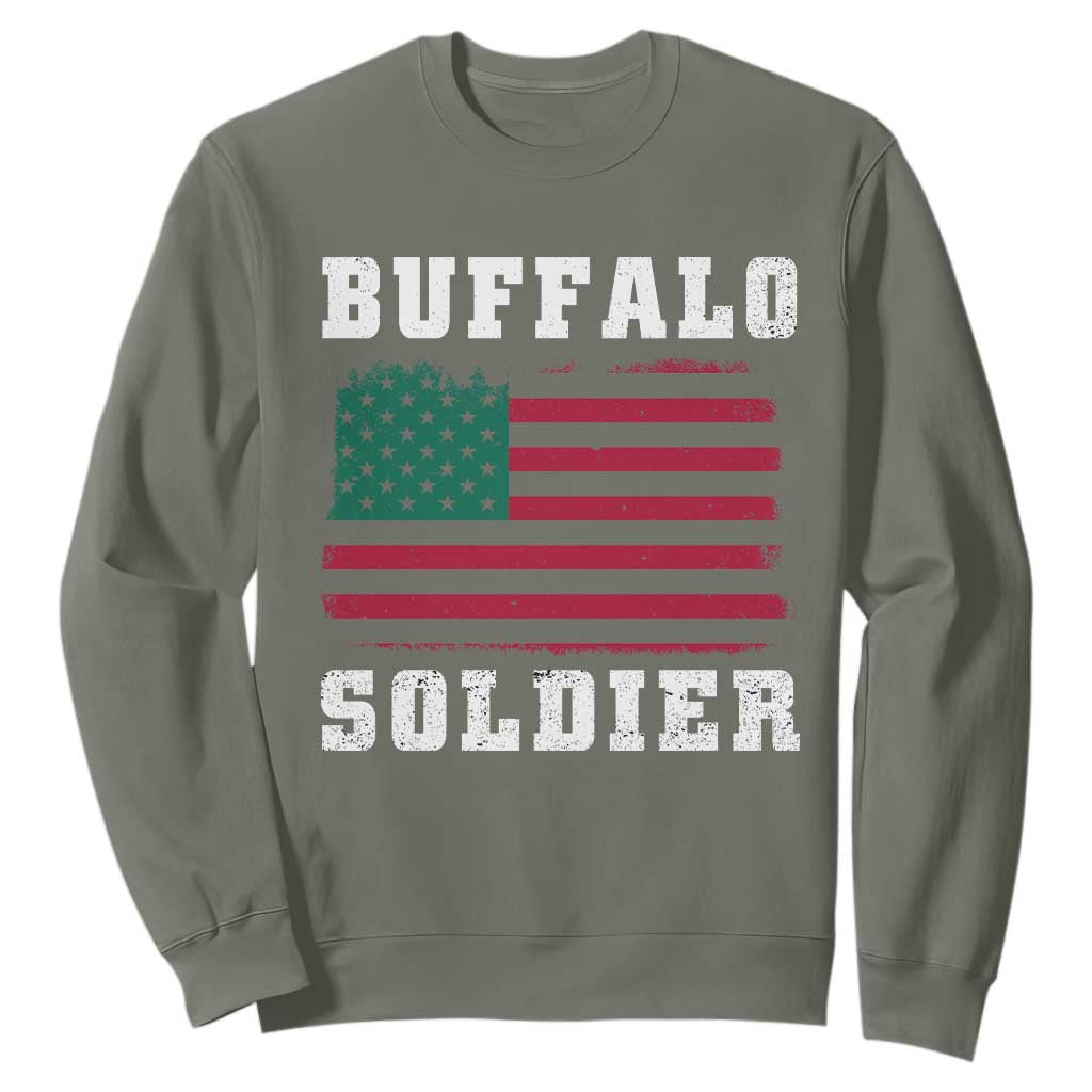 Buffalo Soldiers Sweatshirt African American Cavalry Black History TS09