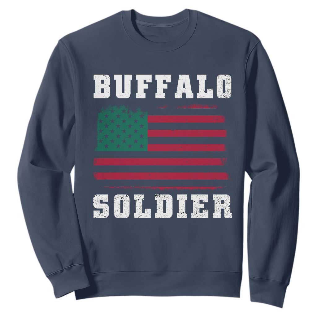 Buffalo Soldiers Sweatshirt African American Cavalry Black History TS09