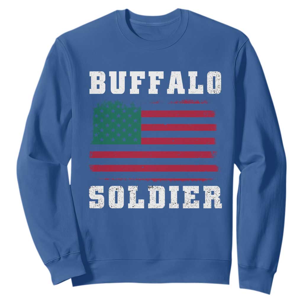 Buffalo Soldiers Sweatshirt African American Cavalry Black History TS09