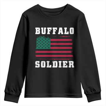 Buffalo Soldiers Youth Sweatshirt African American Cavalry Black History TS09