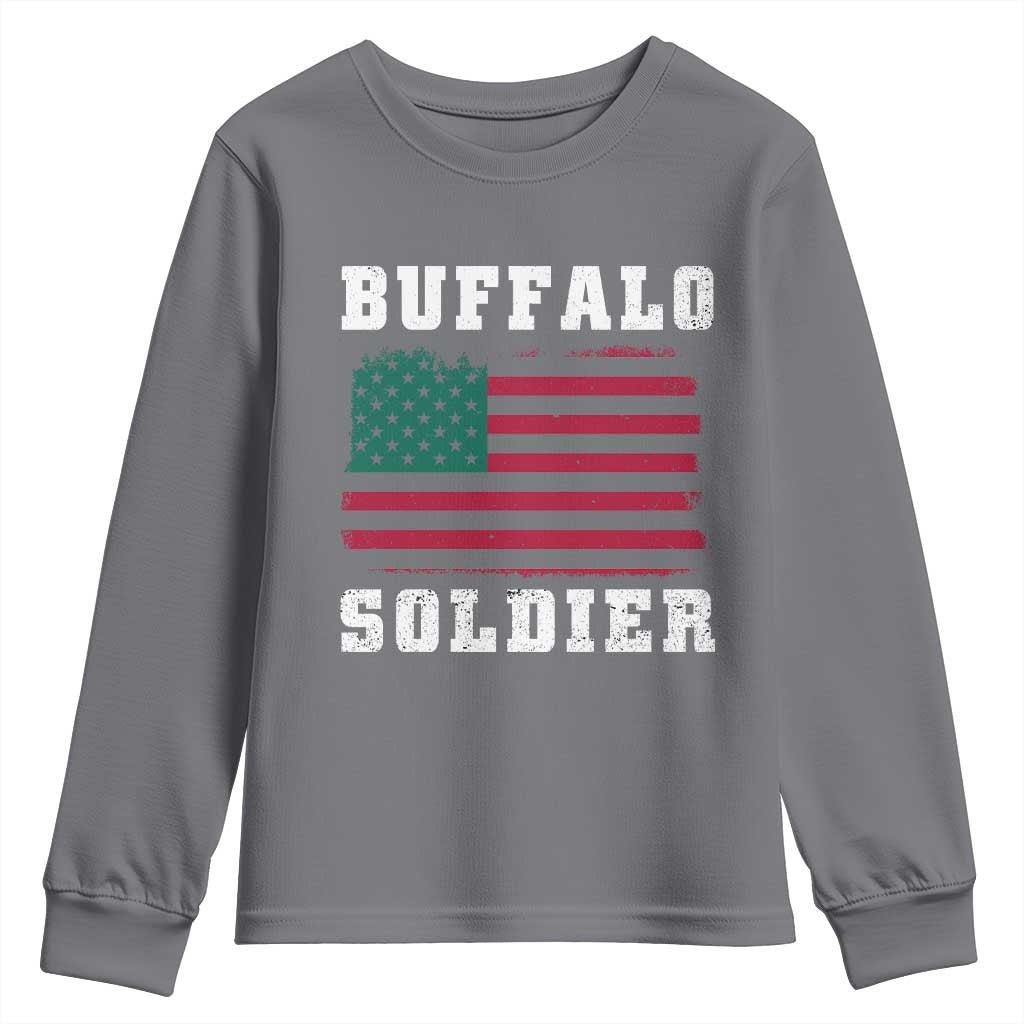 Buffalo Soldiers Youth Sweatshirt African American Cavalry Black History TS09