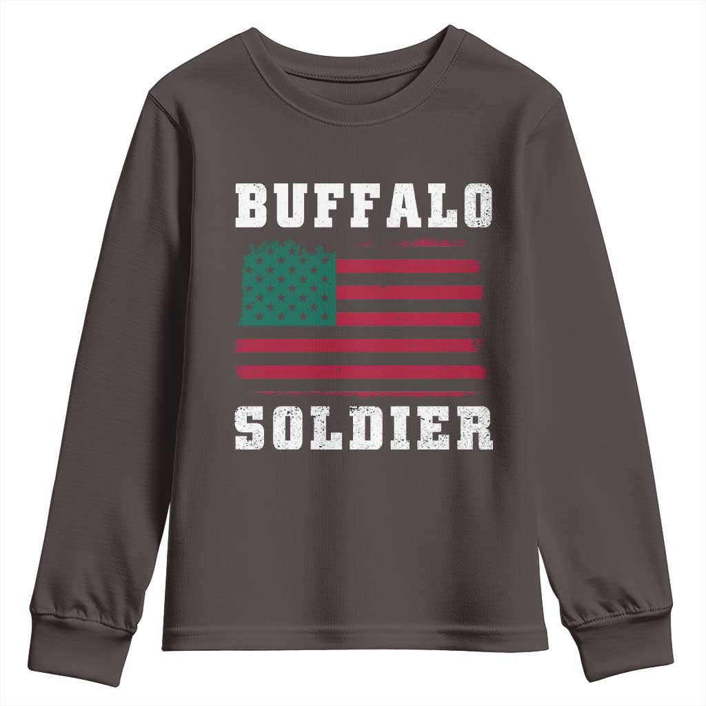 Buffalo Soldiers Youth Sweatshirt African American Cavalry Black History TS09