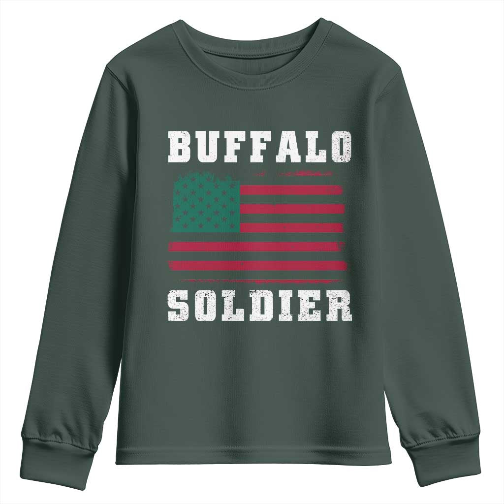 Buffalo Soldiers Youth Sweatshirt African American Cavalry Black History TS09