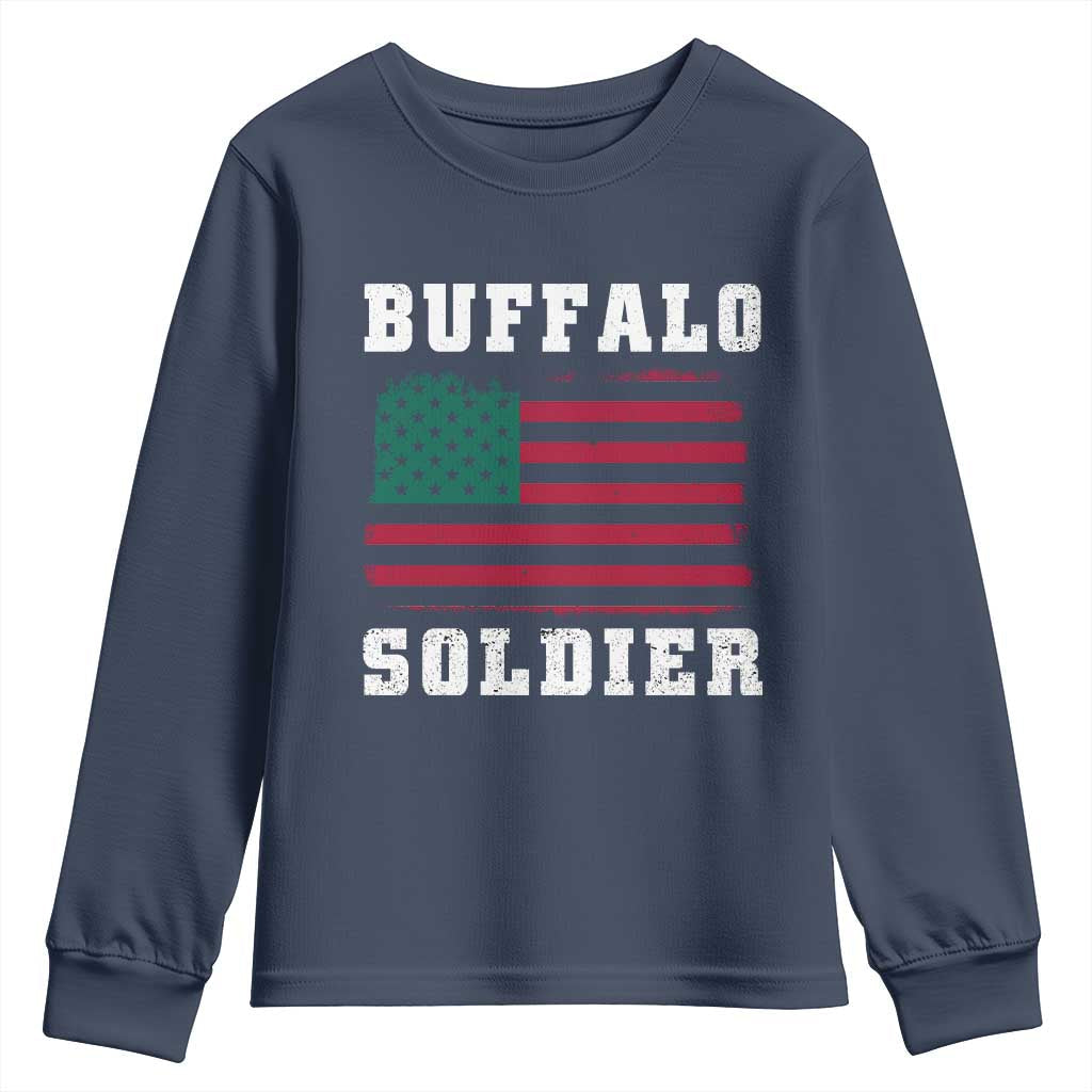 Buffalo Soldiers Youth Sweatshirt African American Cavalry Black History TS09