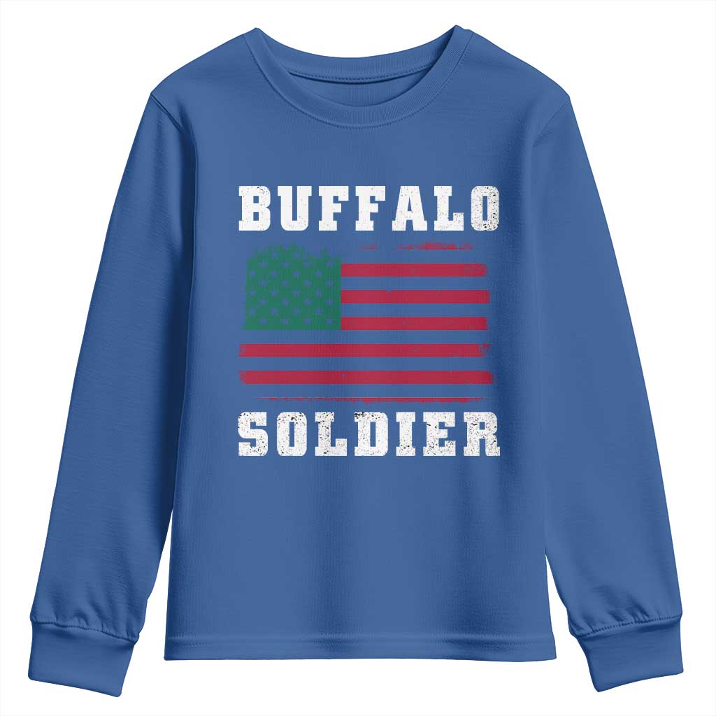 Buffalo Soldiers Youth Sweatshirt African American Cavalry Black History TS09