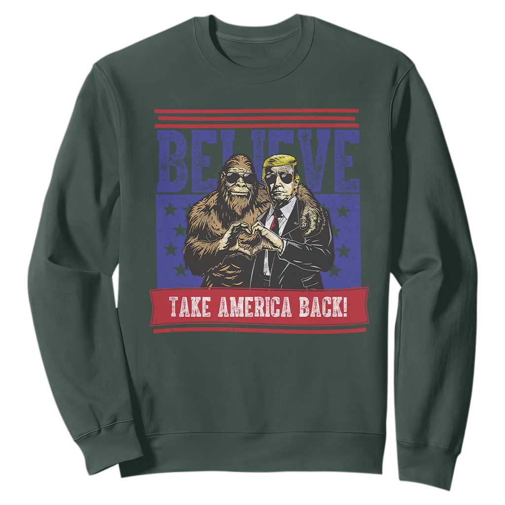 Funny Believe Bigfoot Trump Sweatshirt Take America Back TS09