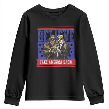 Funny Believe Bigfoot Trump Youth Sweatshirt Take America Back TS09