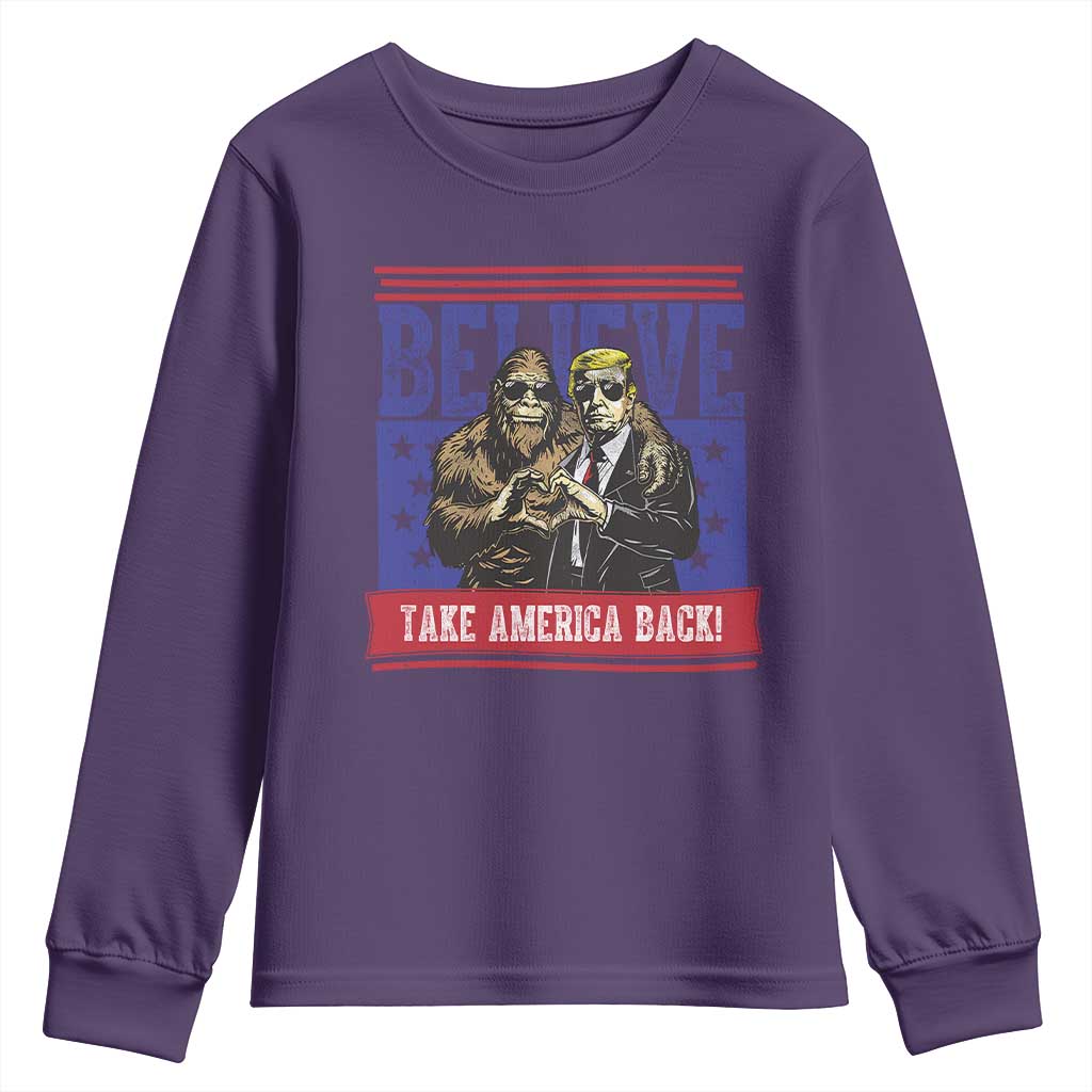 Funny Believe Bigfoot Trump Youth Sweatshirt Take America Back TS09