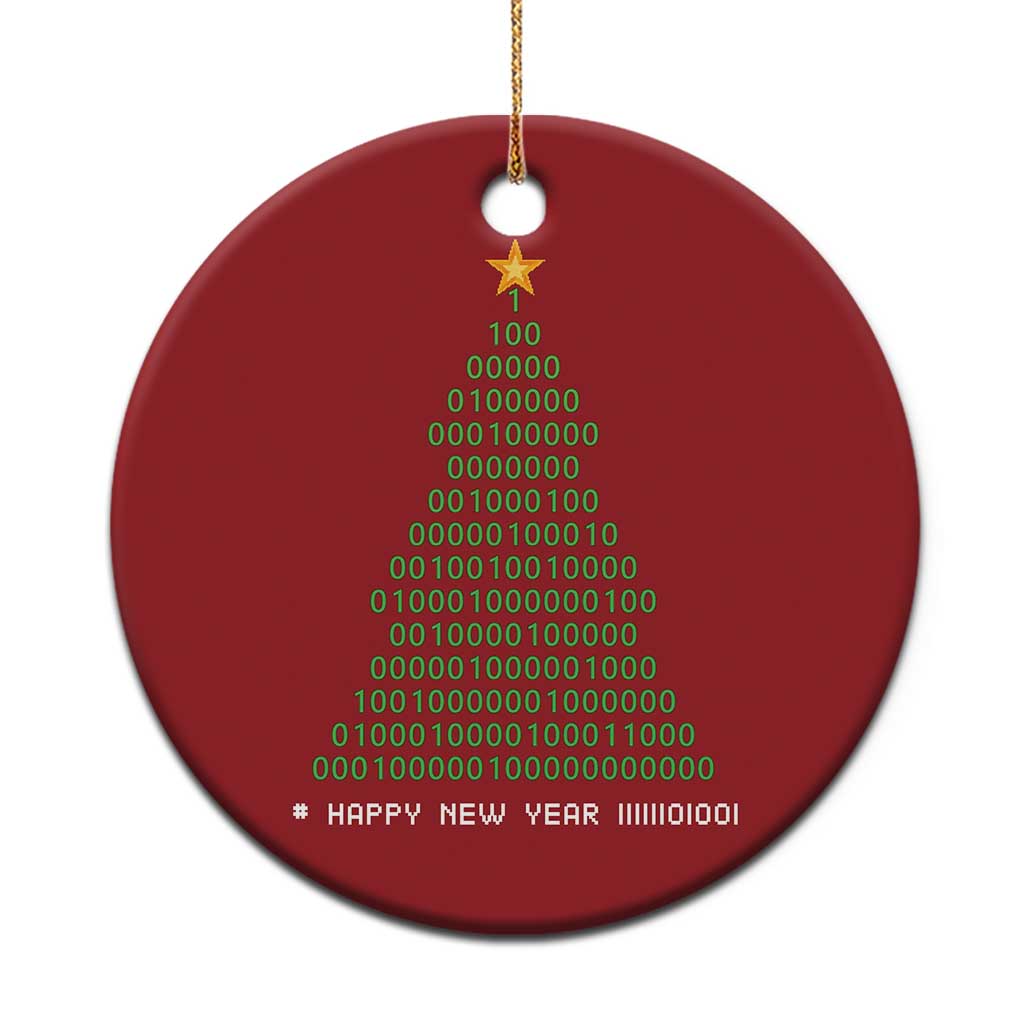 Funny Binary Christmas Tree Christmas Ornament HAPPY NEW YEAR 11111101001 TS09