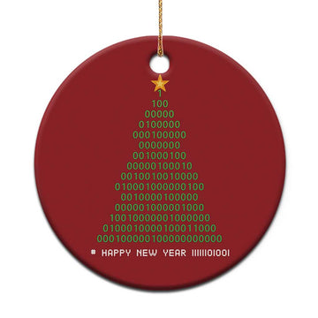 Funny Binary Christmas Tree Christmas Ornament HAPPY NEW YEAR 11111101001 TS09