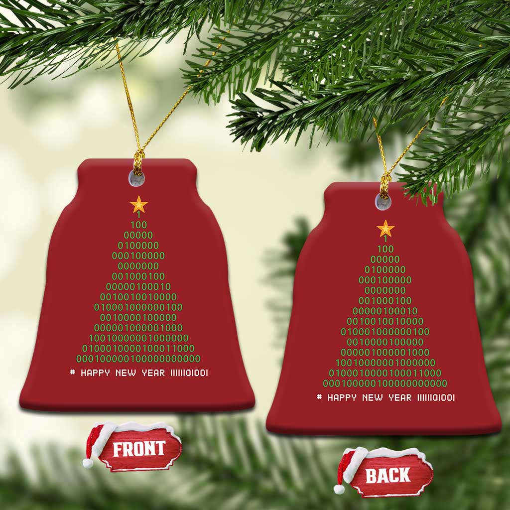 Funny Binary Christmas Tree Christmas Ornament HAPPY NEW YEAR 11111101001 TS09