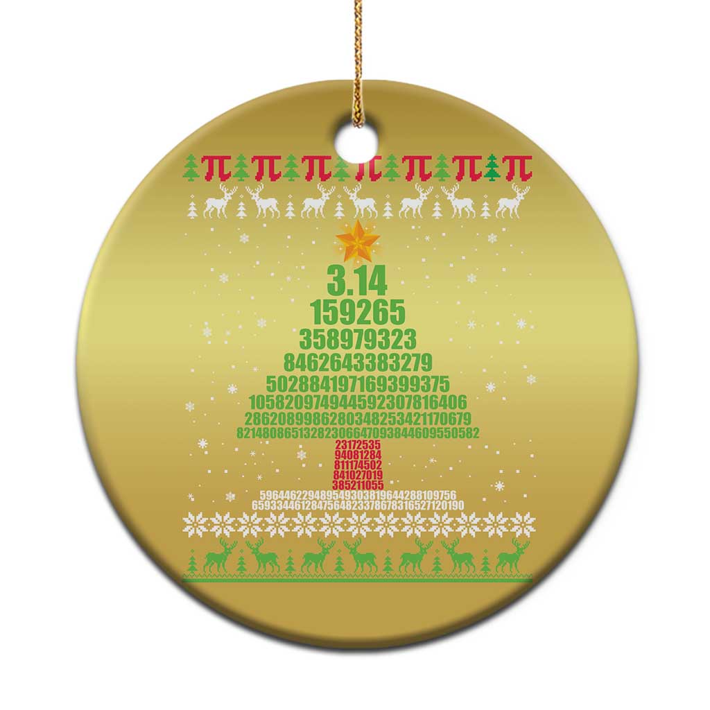 Funny Xmas Math Christmas Ornament 3.14 Pi Christmas Tree TS09