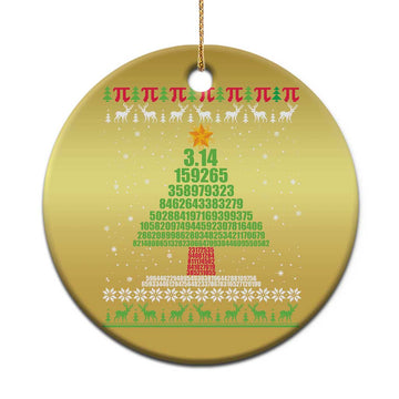 Funny Xmas Math Christmas Ornament 3.14 Pi Christmas Tree TS09