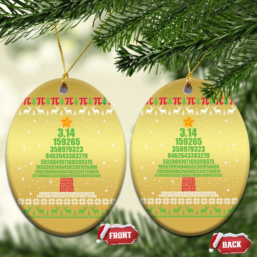Funny Xmas Math Christmas Ornament 3.14 Pi Christmas Tree TS09