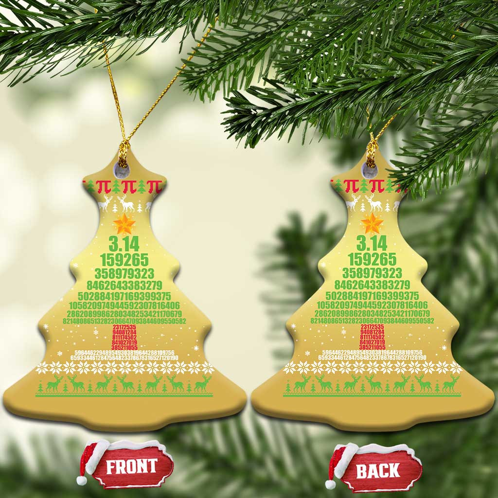 Funny Xmas Math Christmas Ornament 3.14 Pi Christmas Tree TS09