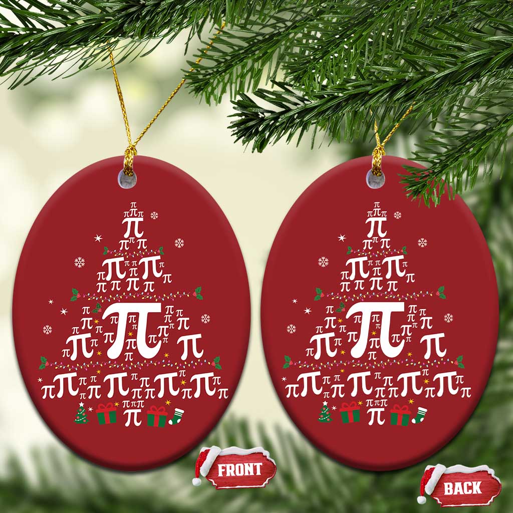 Funny Xmas Math Teacher Christmas Ornament Pi Christmas Tree TS09