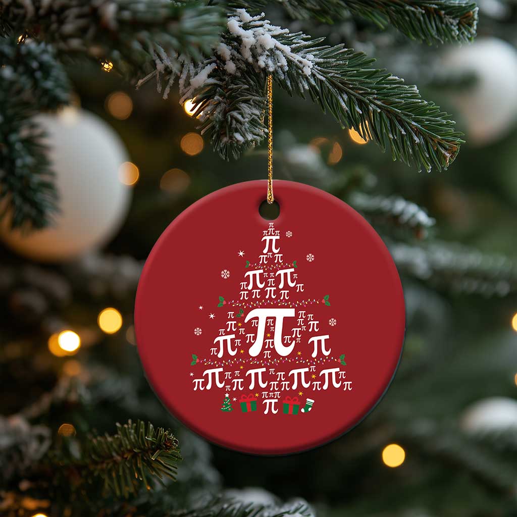 Funny Xmas Math Teacher Christmas Ornament Pi Christmas Tree TS09