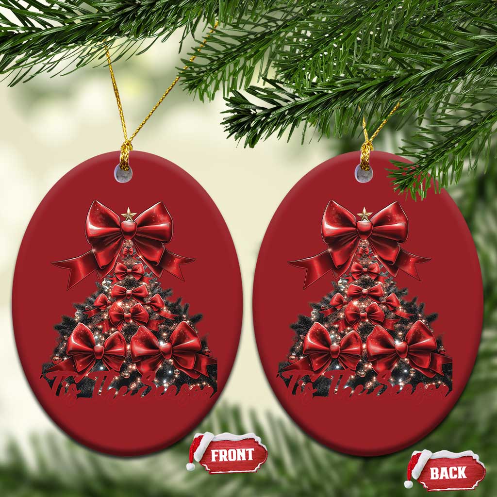 Christmas Tree Coquette Tis The Season Christmas Ornament TS09
