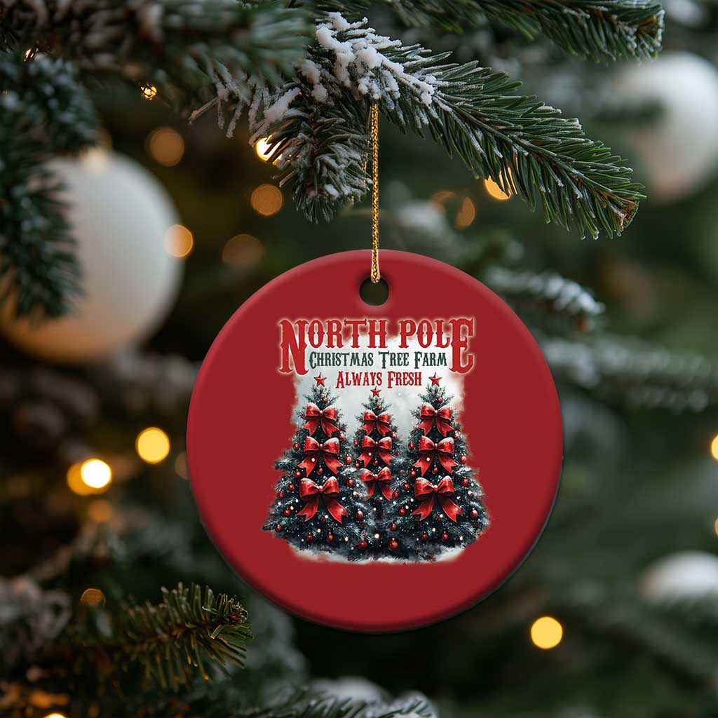 Xmas Coquette Christmas Ornament North pole Christmas Tree Farm Always Fresh TS09