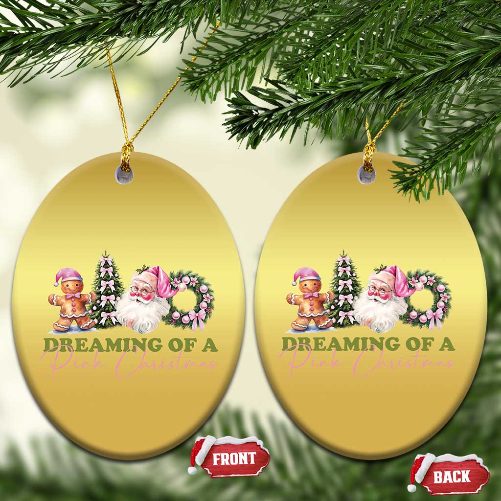 Dreaming Of A Pink Xmas Christmas Ornament TS09