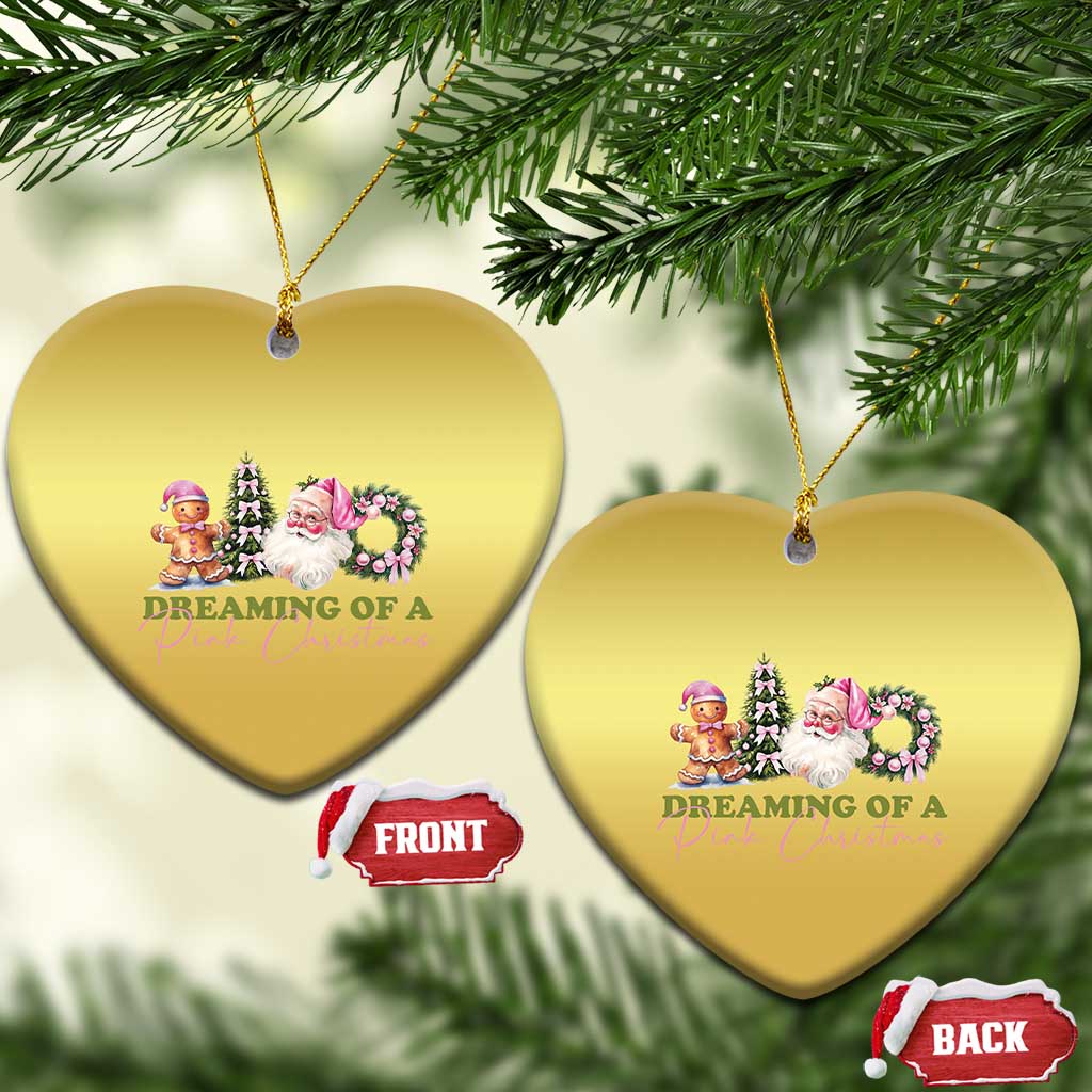 Dreaming Of A Pink Xmas Christmas Ornament TS09