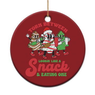 Funny Christmas Cake Christmas Ornament Torn Between Looking' Like a Snack TS09
