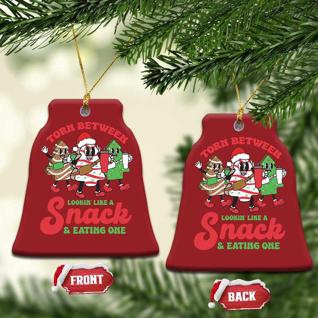 Funny Christmas Cake Christmas Ornament Torn Between Looking' Like a Snack TS09