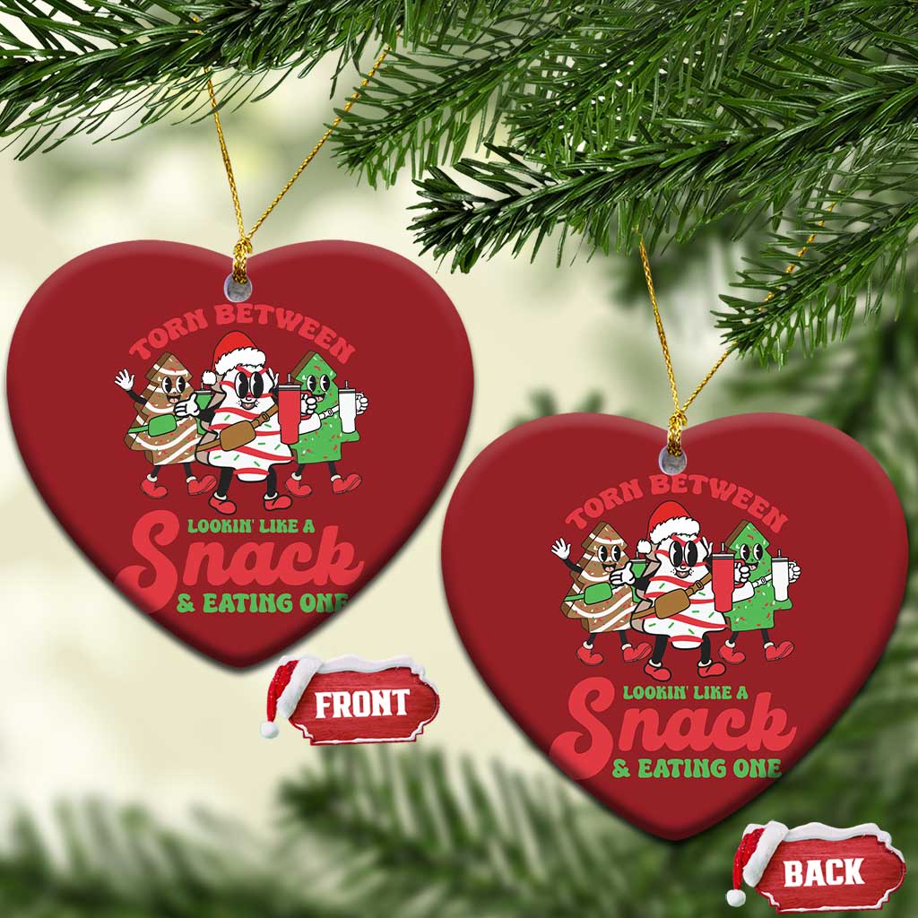 Funny Christmas Cake Christmas Ornament Torn Between Looking' Like a Snack TS09