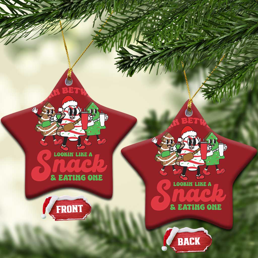 Funny Christmas Cake Christmas Ornament Torn Between Looking' Like a Snack TS09