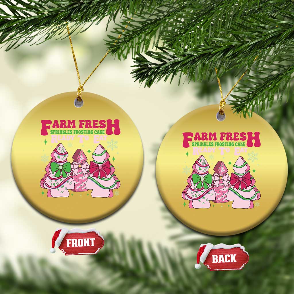 Farm Fresh Christmas Tree Cakes Coquette Christmas Ornament TS09
