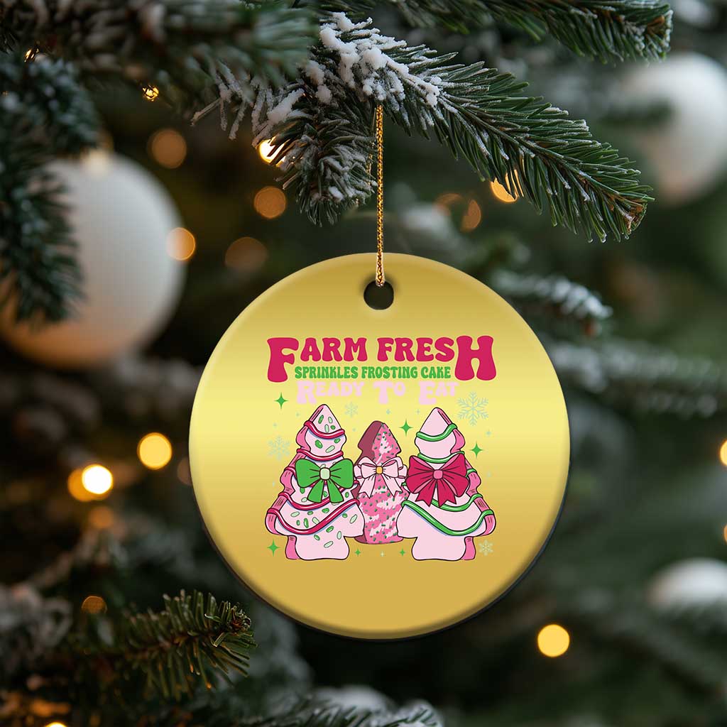 Farm Fresh Christmas Tree Cakes Coquette Christmas Ornament TS09