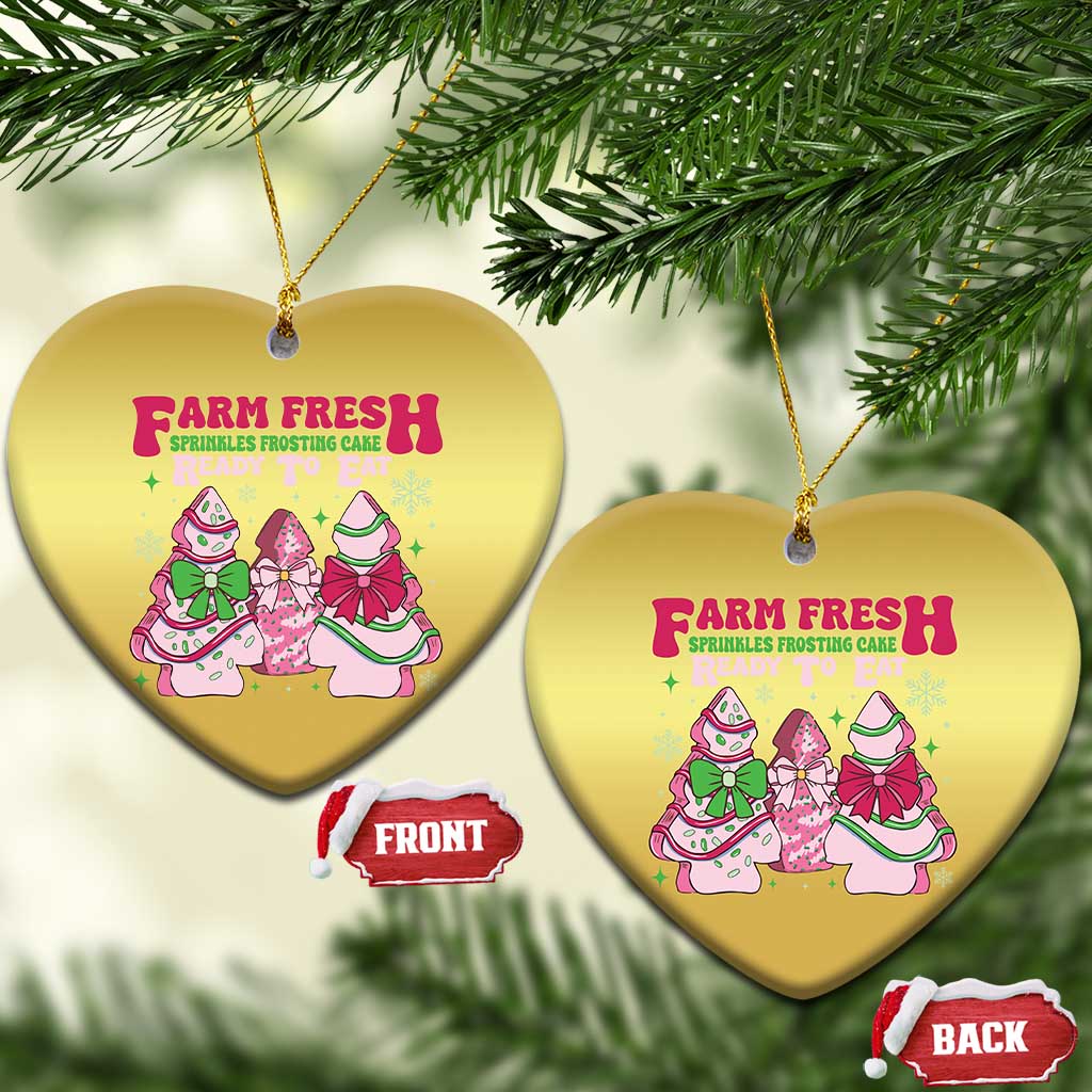 Farm Fresh Christmas Tree Cakes Coquette Christmas Ornament TS09